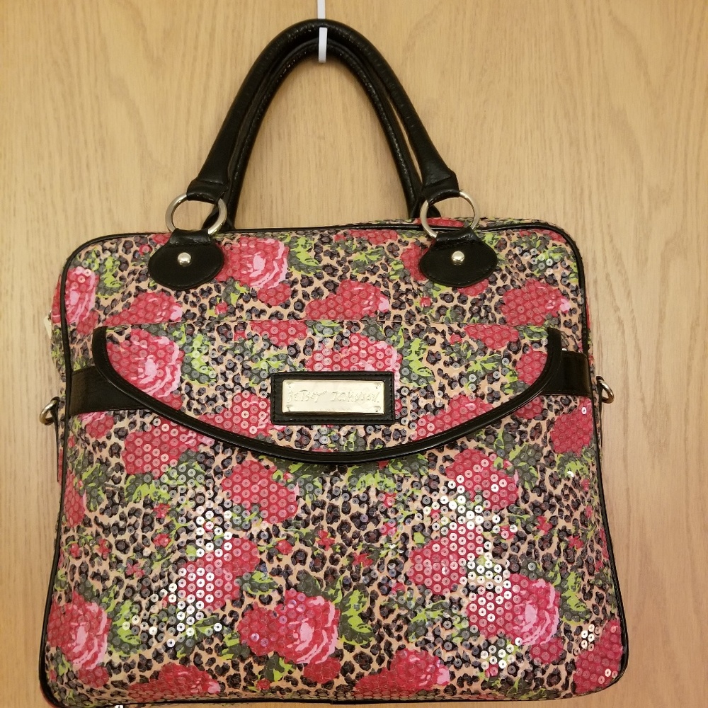 Betsy Johnson Sequin Laptop Bag